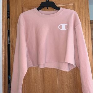 Oversized Cropped Champion Crewneck